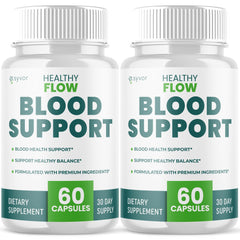 Two-pack Healthy Flow Blood Support Capsules bottle front view
