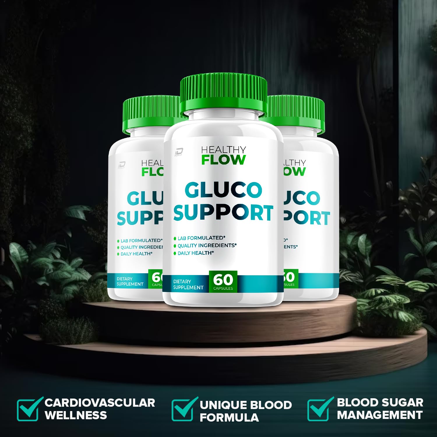 Nutrition label and ingredients of Healthy Flow Capsules