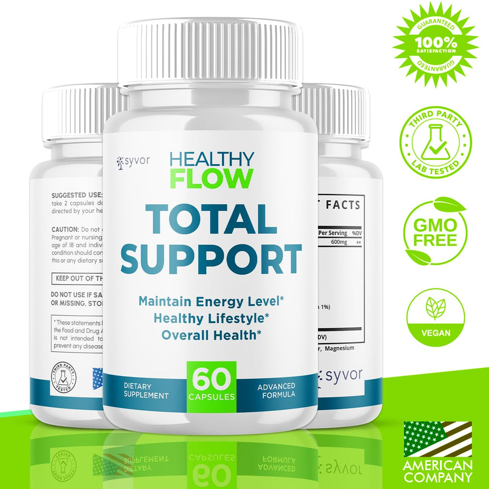 Healthy Flow Capsules bottle - label close-up