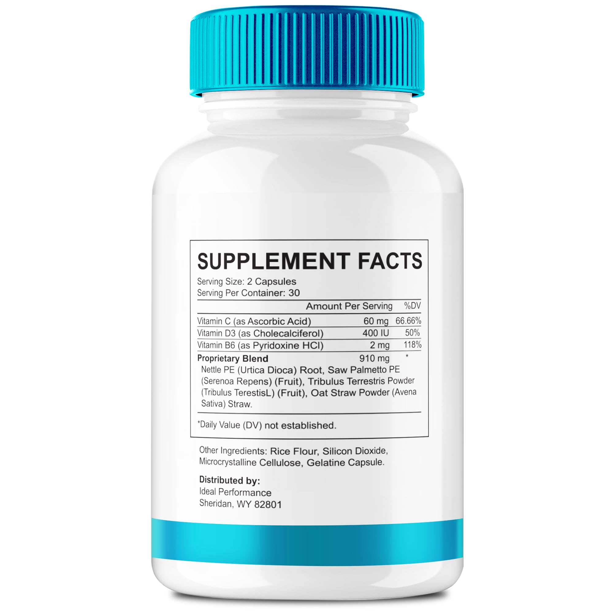 Healthy Flow Total Support Capsules bottle back label