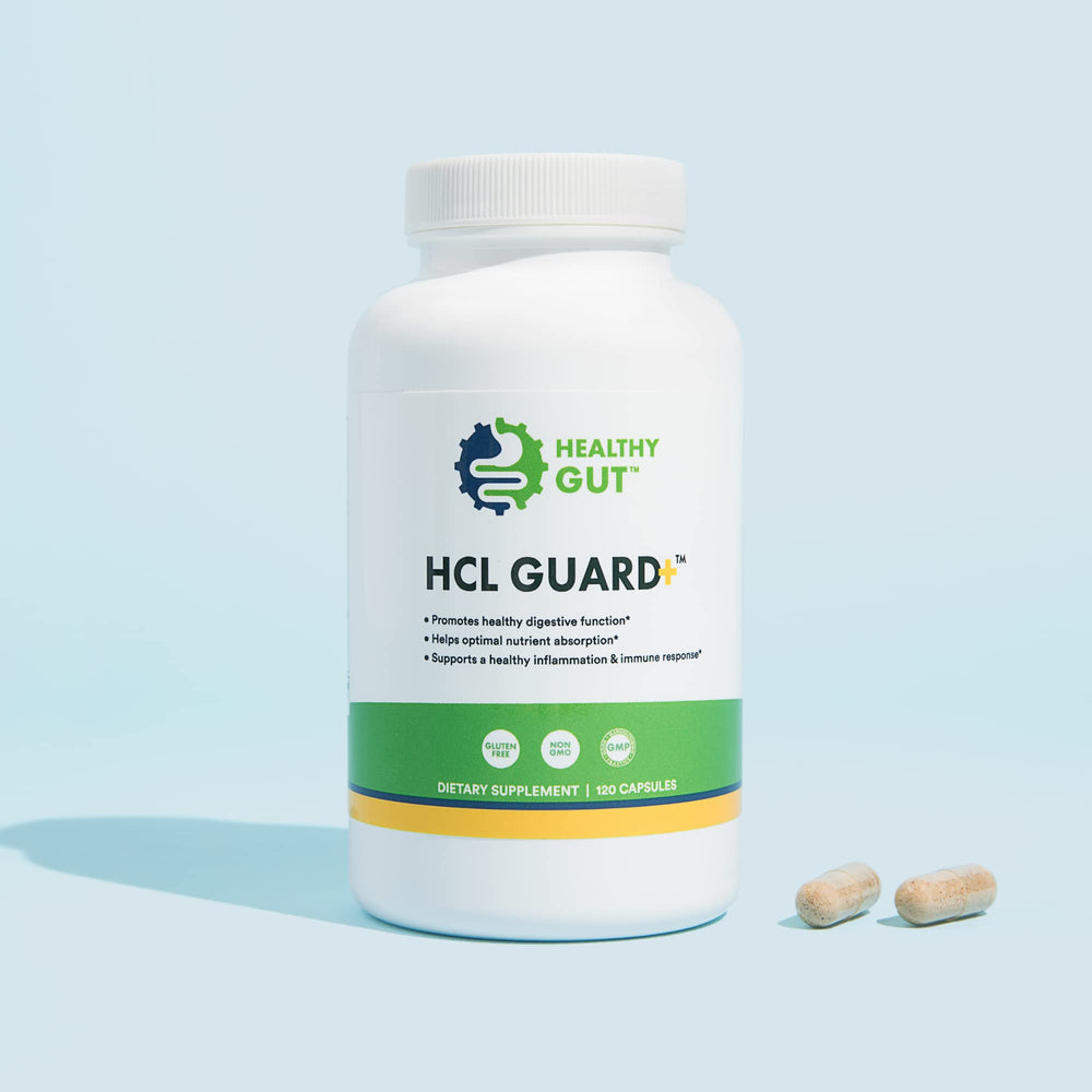 Organic ginger root imagery associated with HCL Guard+