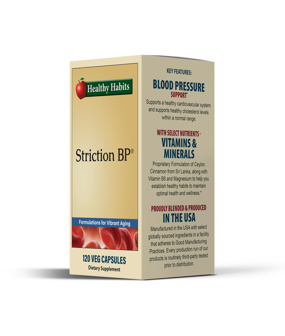 Label detailing VEG-CAP StrictionBP ingredients