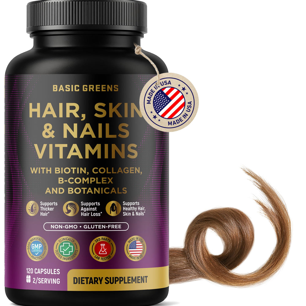 Hair, skin and nails healthy glow after supplement