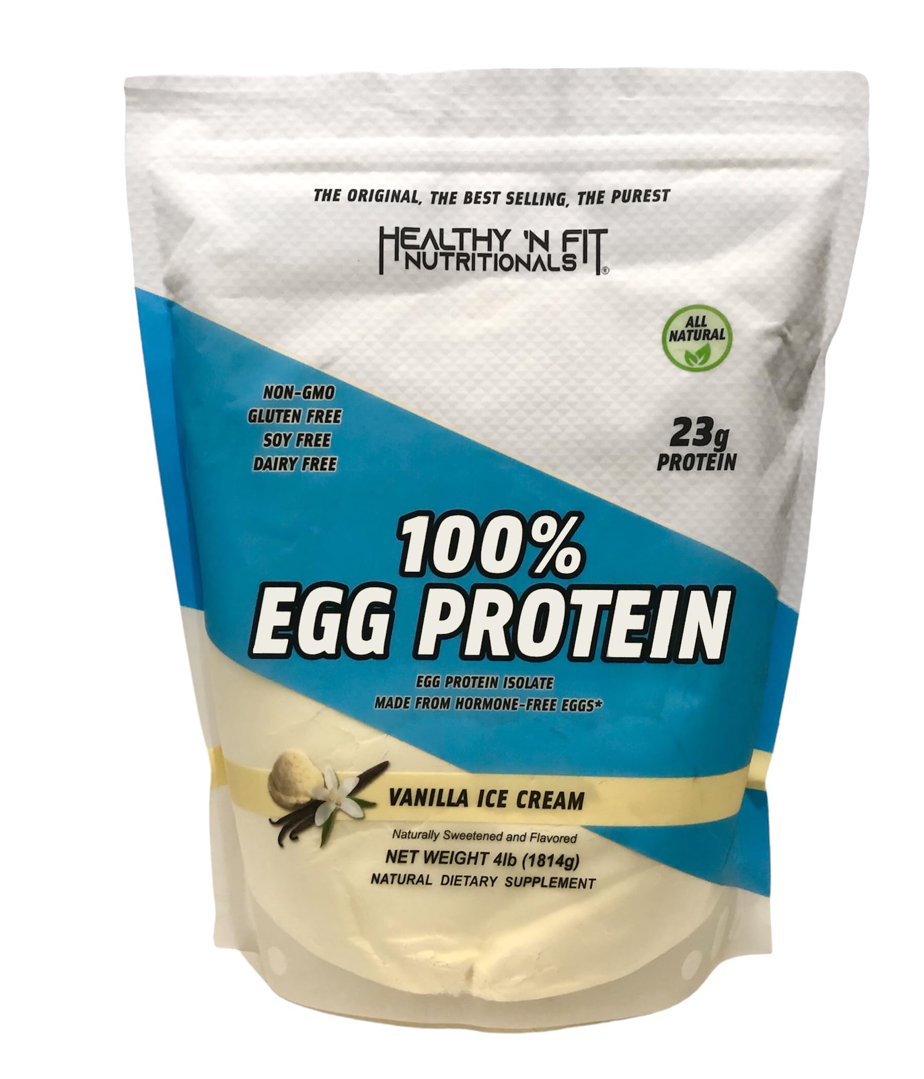 Nutritional information for Healthy N Fit 100% Egg Protein Vanilla 4lb