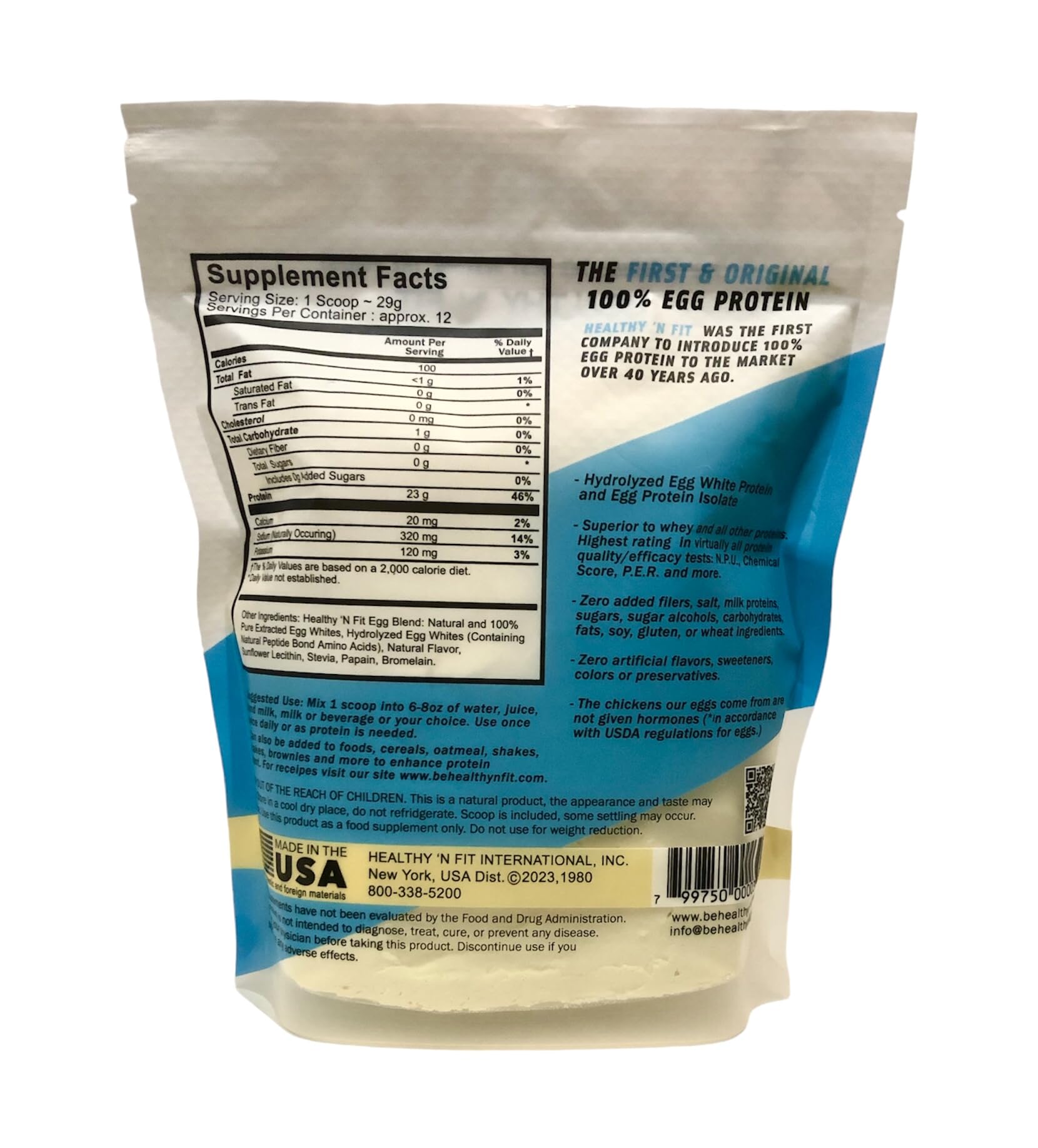 Healthy 'N Fit Egg Protein Vanilla pour—shake on the go for post-exercise recovery.