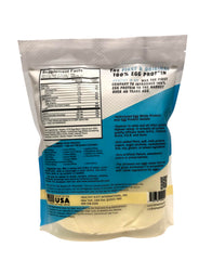 Healthy 'N Fit egg protein vanilla powder scoop highlights natural flavor with no artificial ingredients.
