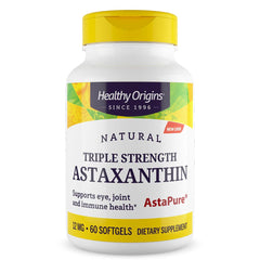 Healthy Origins Astaxanthin 12mg bottle promoting daily immune support