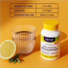 Healthy Origins triple-strength label highlighting potent antioxidant protection