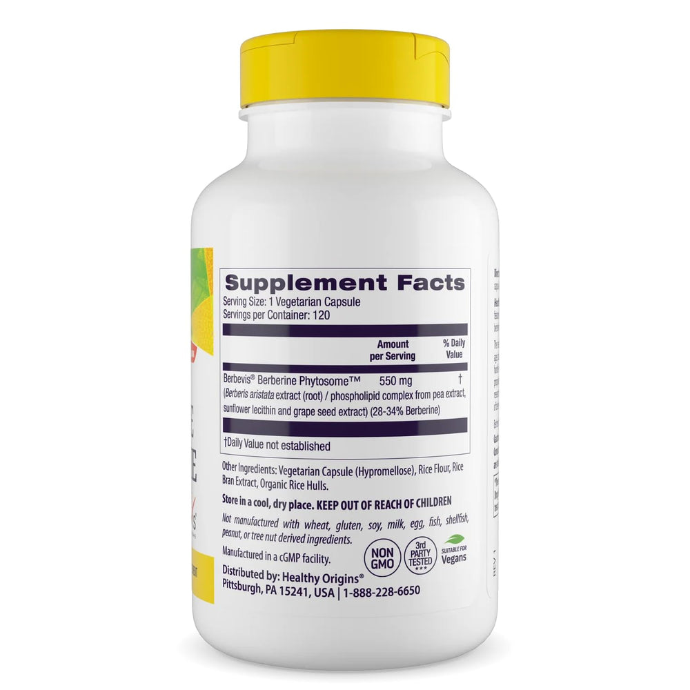 Berbevis 550 mg Phytosome label close-up