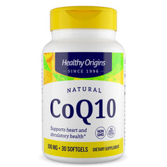 Healthy Origins CoQ10 100 mg softgels bottle front
