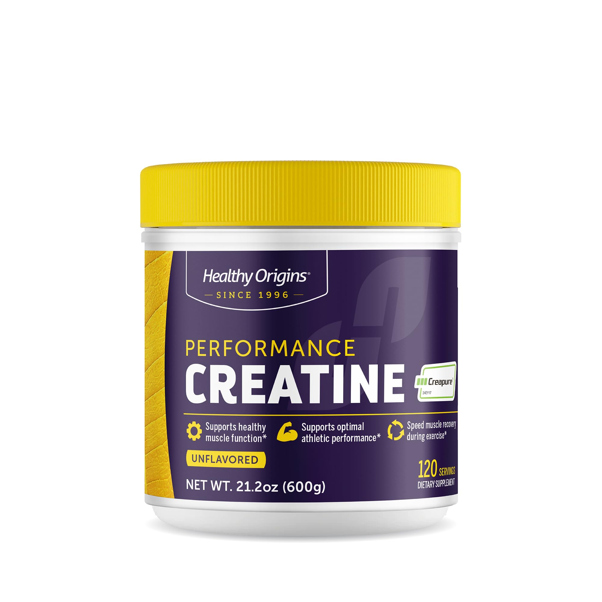 Healthy Origins Creatine Creapure packaging front label