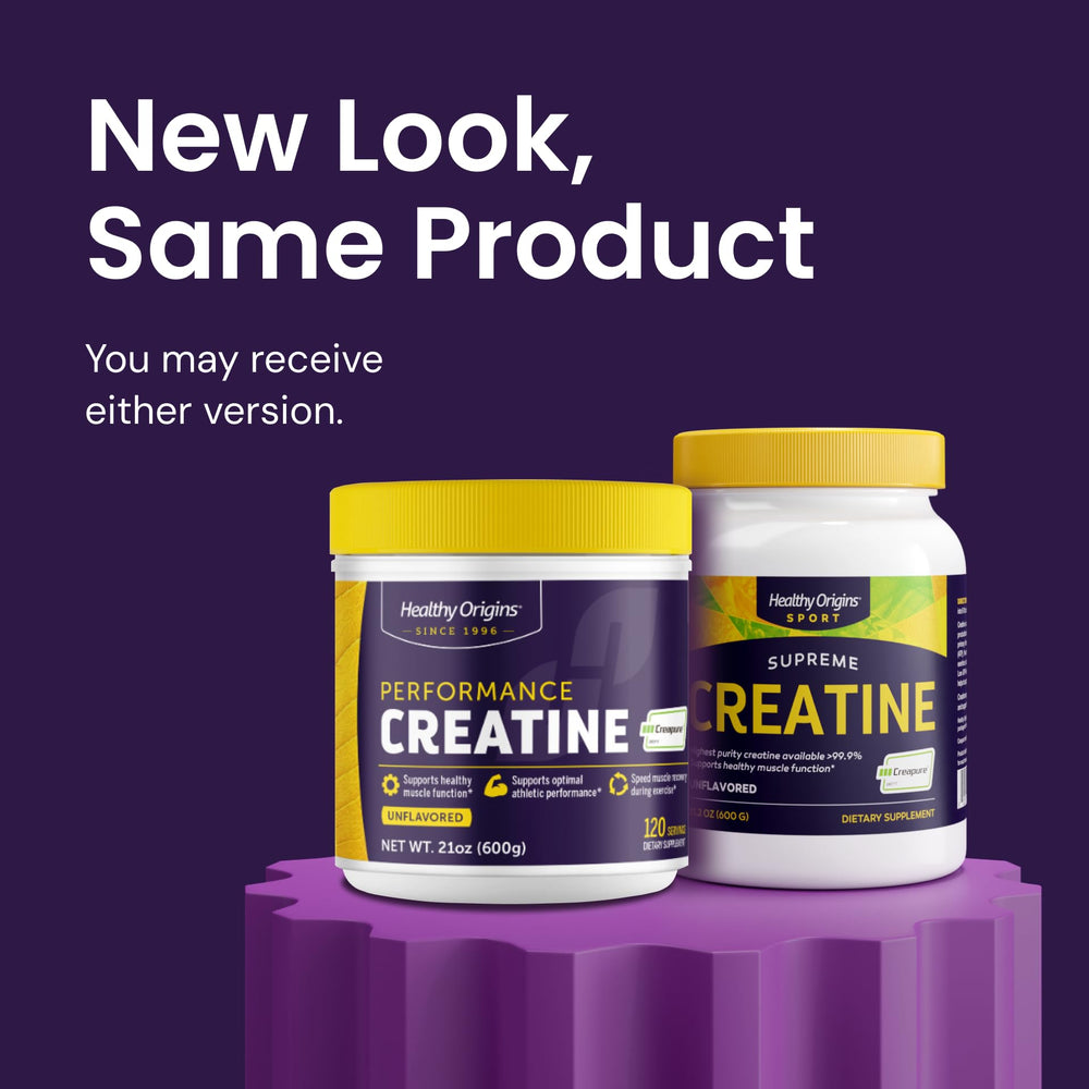 Back label with ingredients and directions on Healthy Origins Creatine