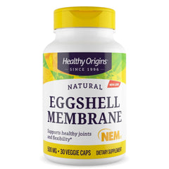 Bottle of Healthy Origins Eggshell Membrane 500 mg label