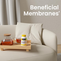 Front view of Healthy Origins eggshell membrane packaging