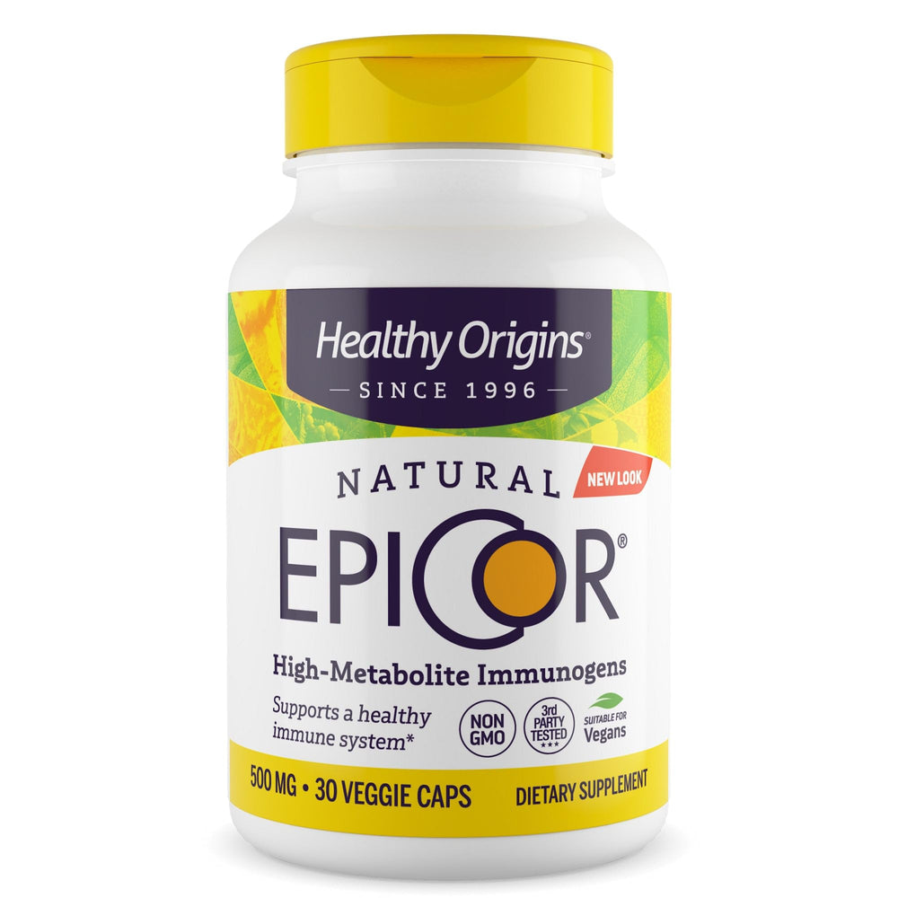 Healthy Origins EpiCor 500 mg bottle—daily immune support potential