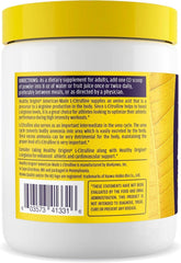 Back panel of Healthy Origins L-Citrulline bottle