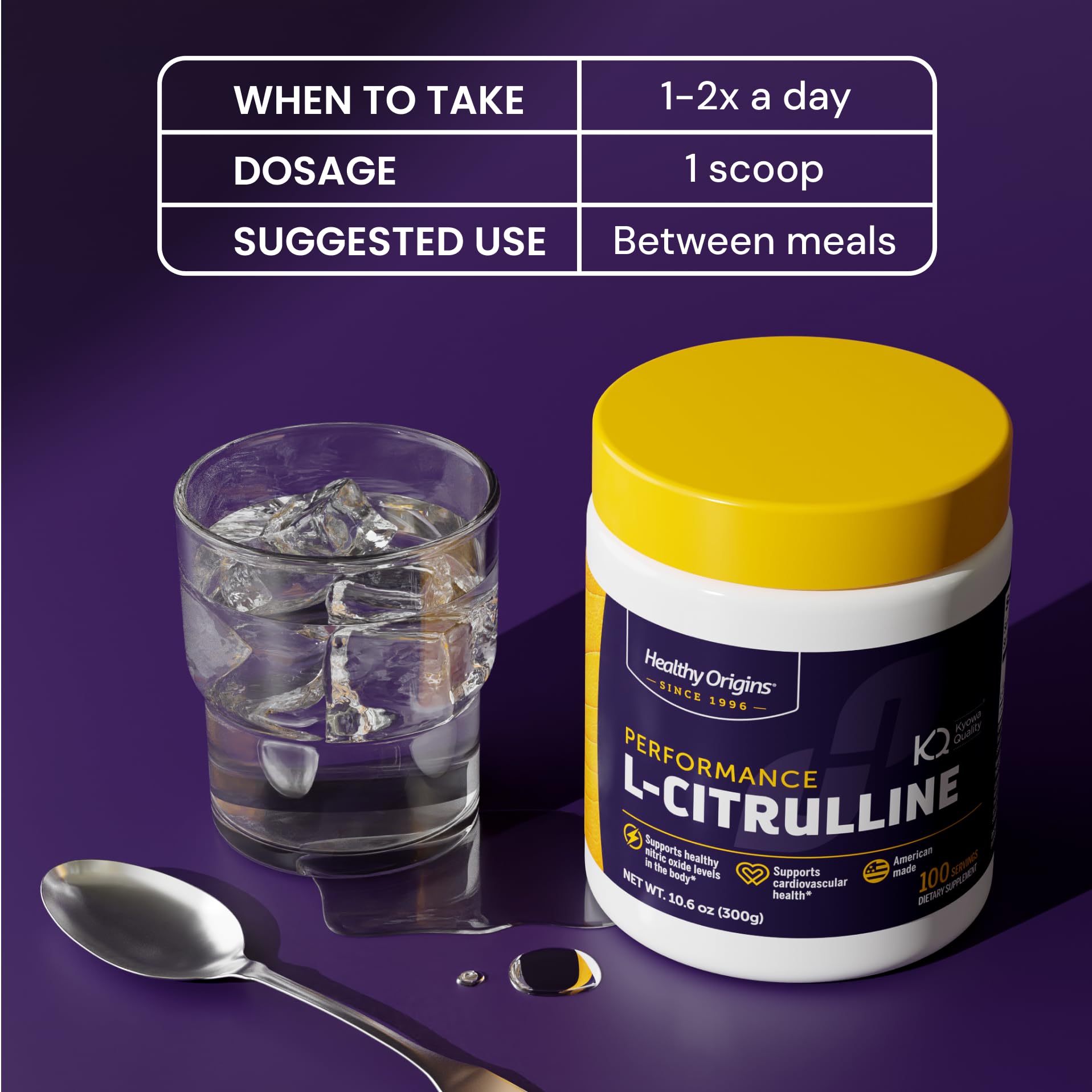 Ingredients table for L-Citrulline supplement
