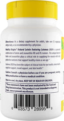 Close-up of Lutemax 2020 with zeaxanthin isomers on ingredients panel