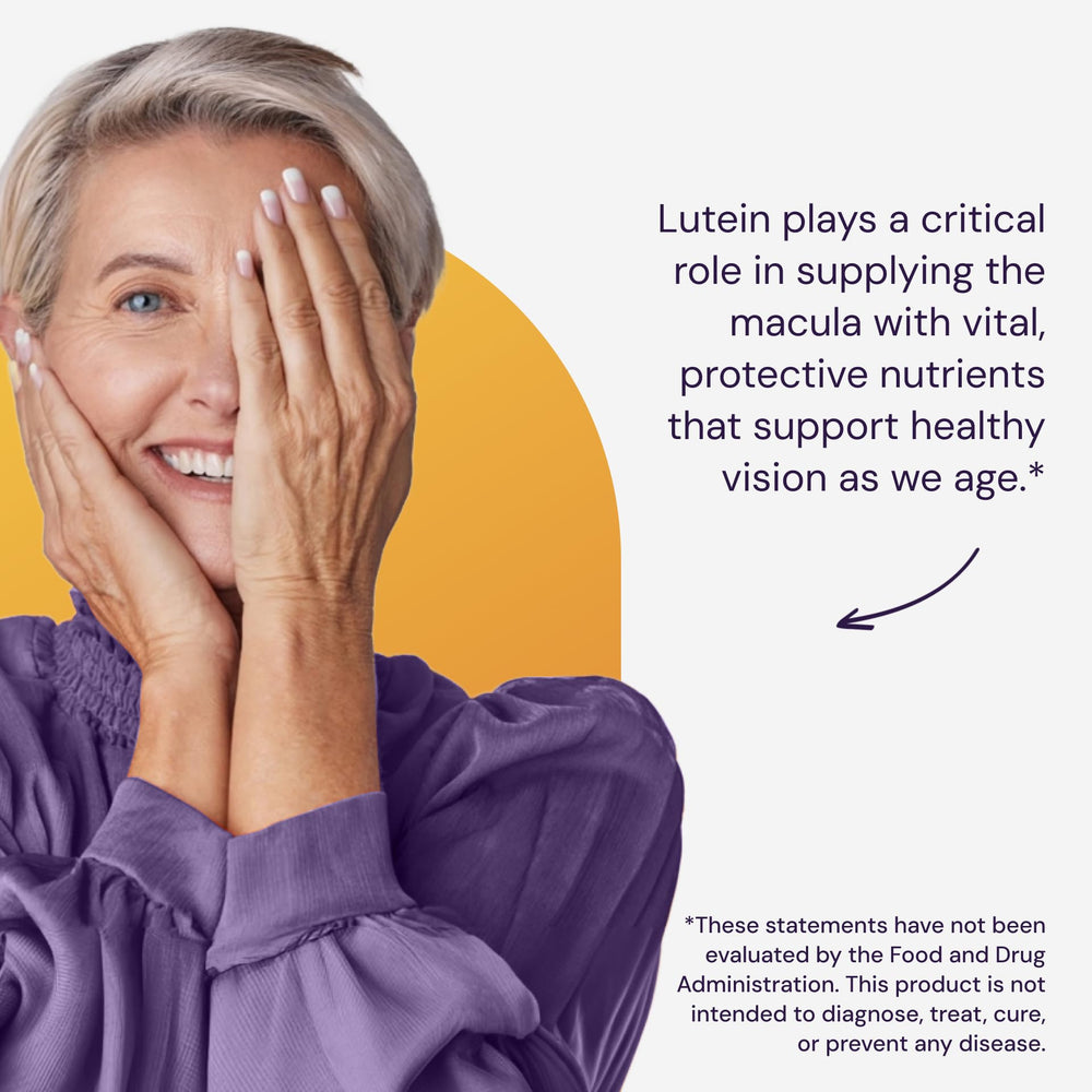 Macula eye health illustration showing lutein support