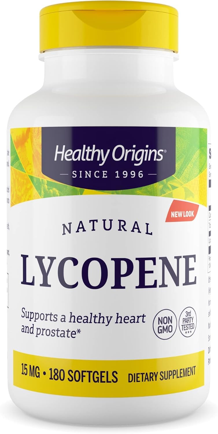 Healthy Origins Lycopene 15 mg bottle front