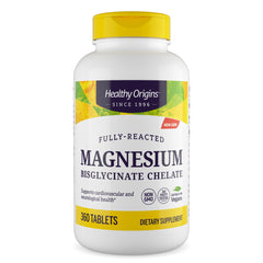 Healthy Origins Magnesium Bisglycinate Chelate bottle – 360 tablets
