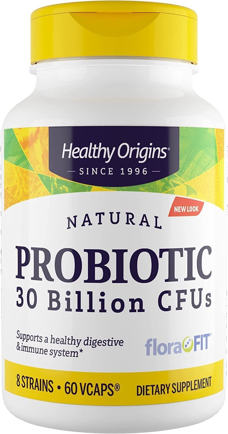 Bottle of Healthy Origins Probiotic 30 Billion CFUs with 60 veggie capsules