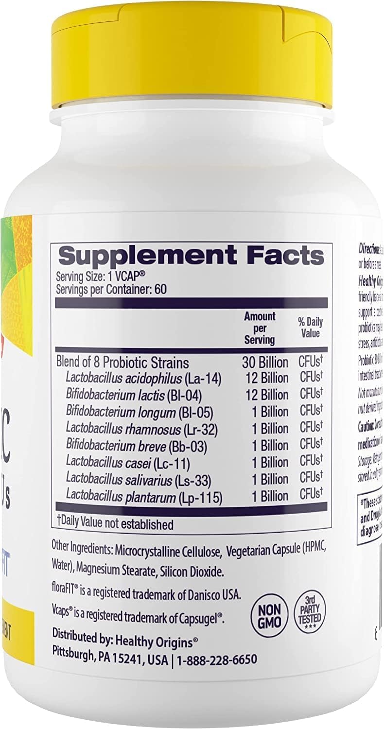 Label highlights 30 Billion CFUs and 8 diverse probiotic strains