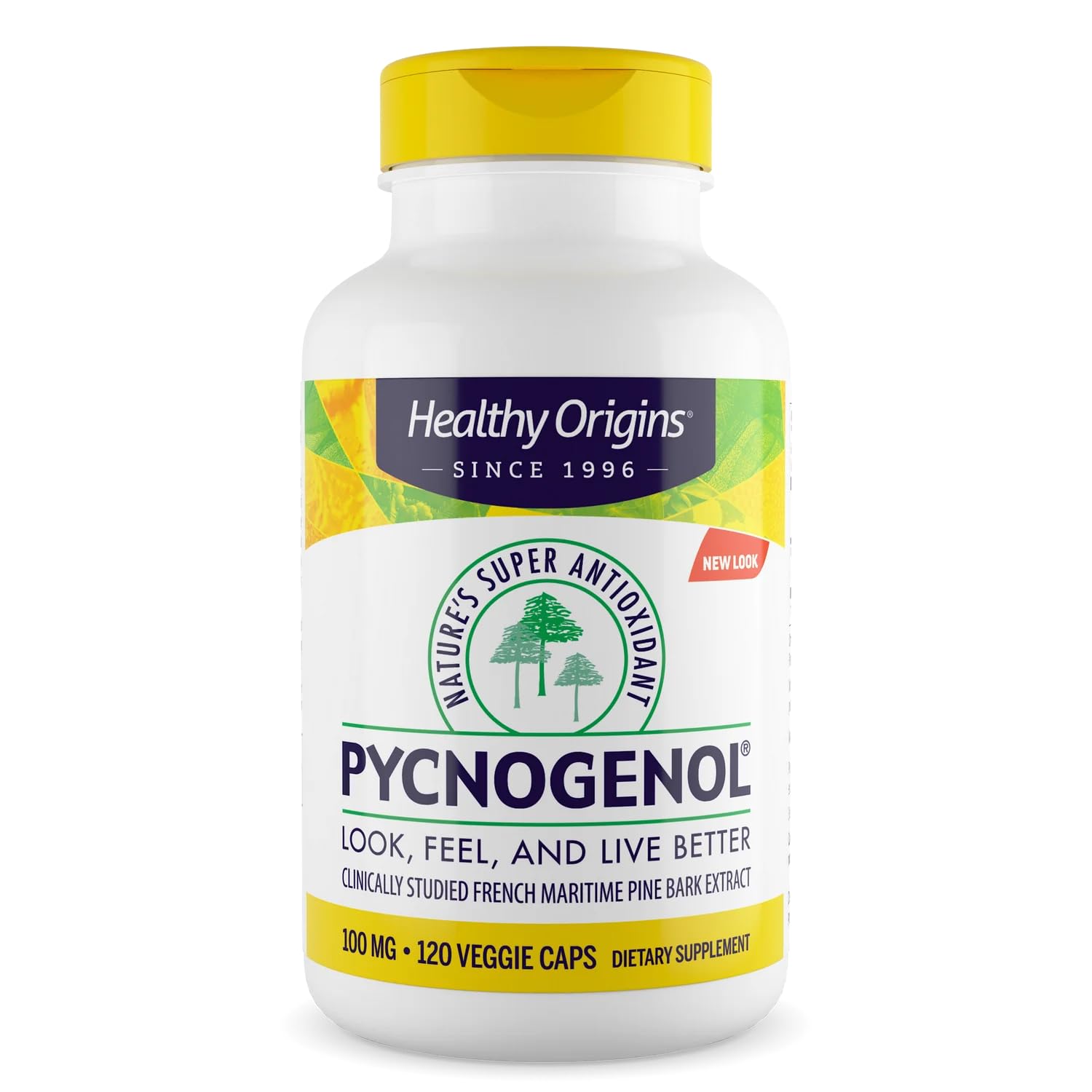Healthy Origins Pycnogenol 100 mg bottle – 120 veggie caps