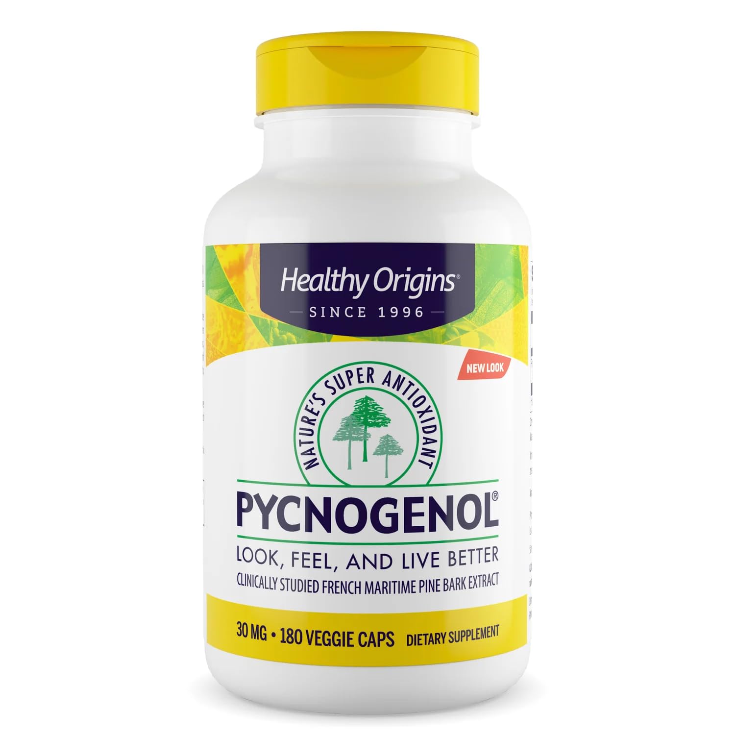 Healthy Origins Pycnogenol 30 mg bottle front view