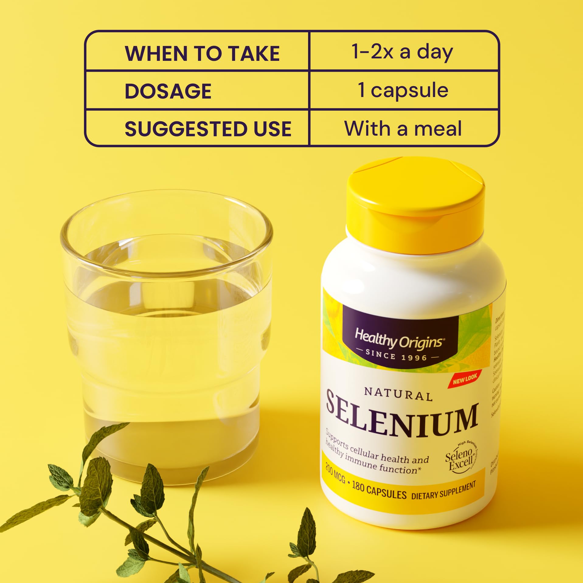 Label highlights immune and thyroid support from selenium supplement