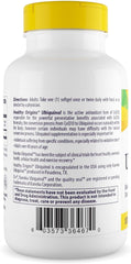 Front view of Healthy Origins ubiquinol bottle with label