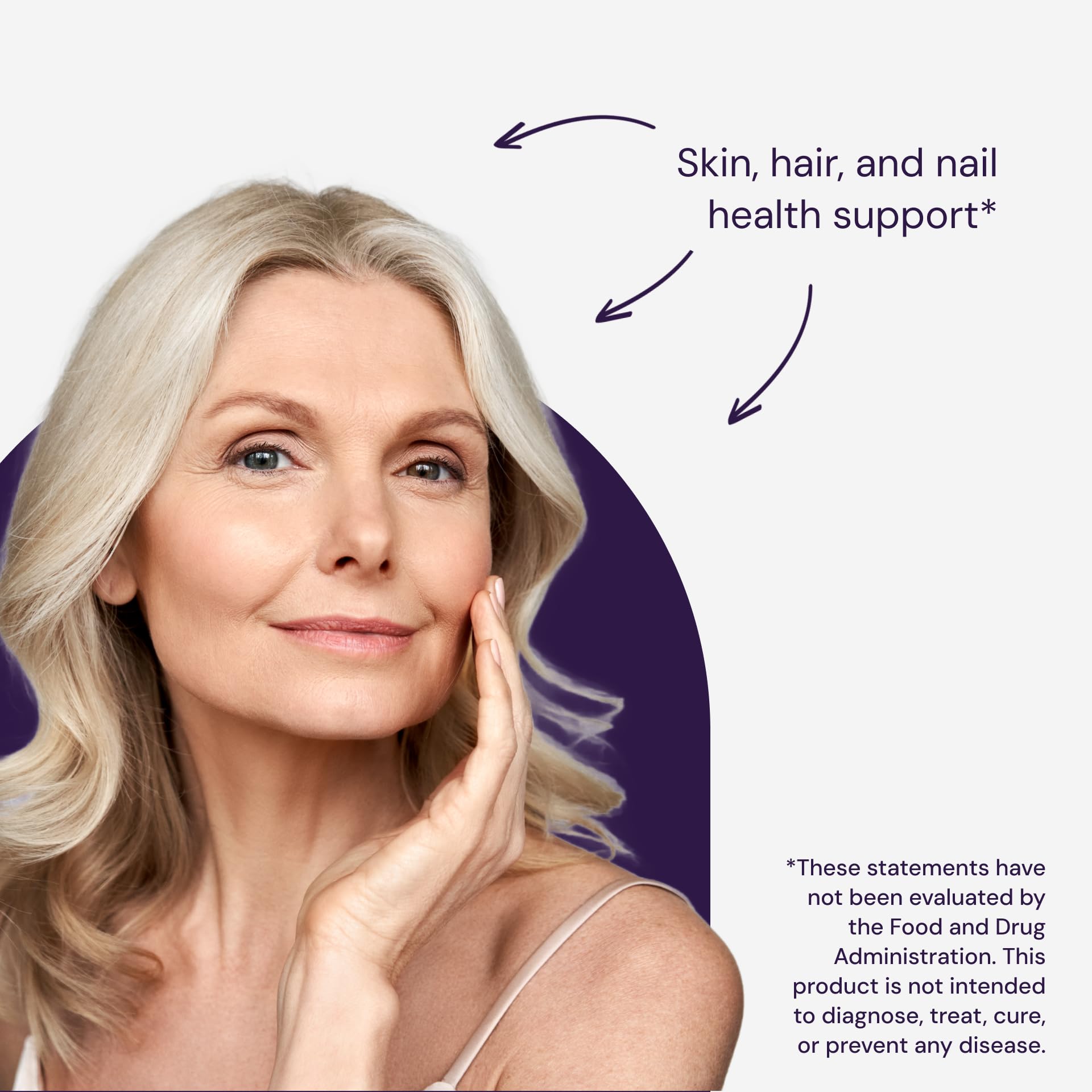 Icon depicting heart health and skin support