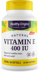 Healthy Origins Vitamin E 400 IU bottle front view
