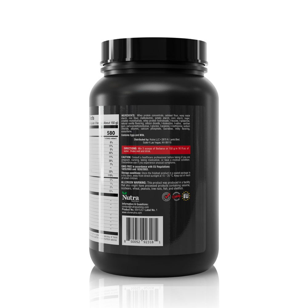 Vanilla smoothie idea with Barbarus protein after workouts