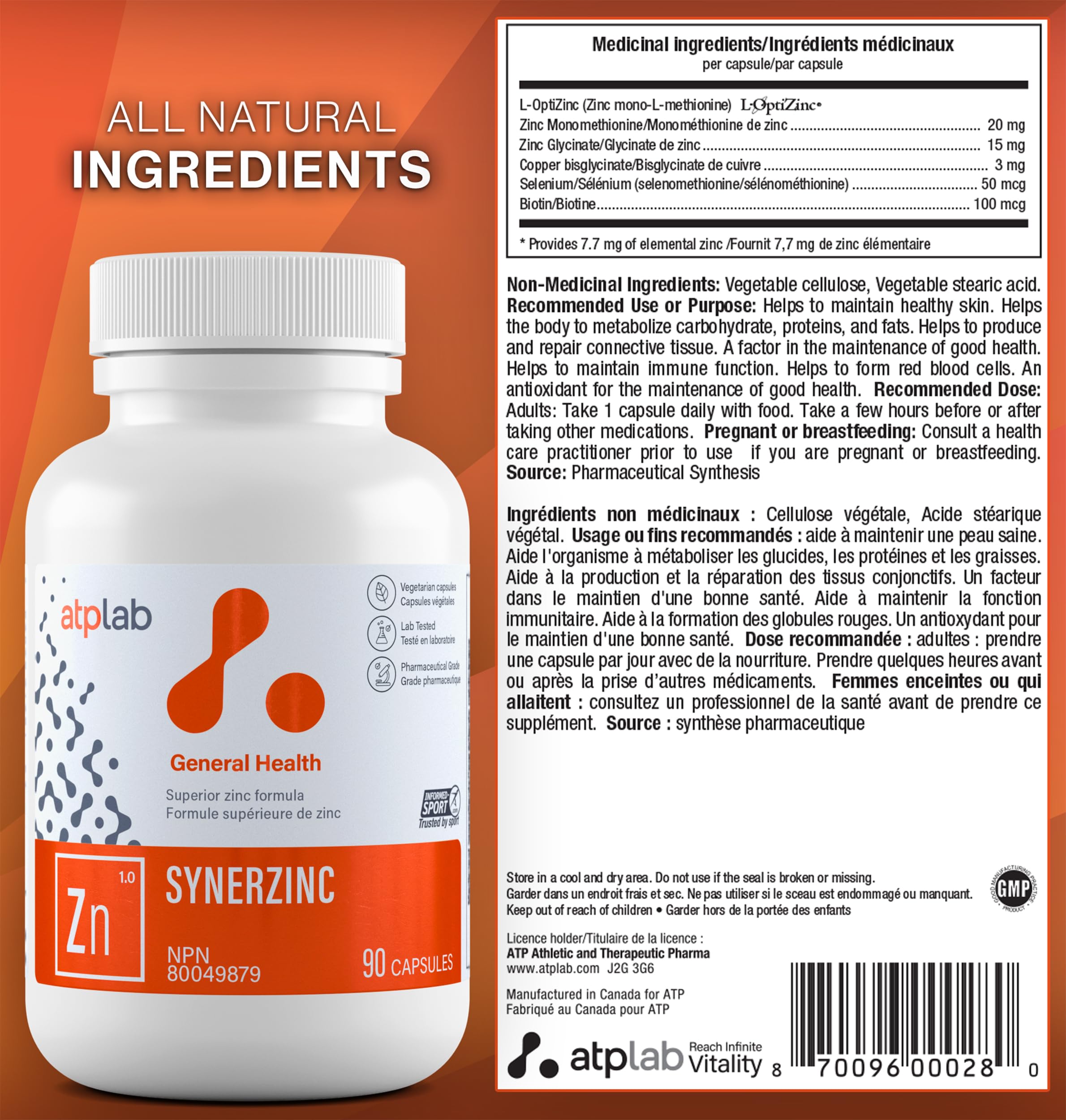 Healthy skin benefit from Synerzinc