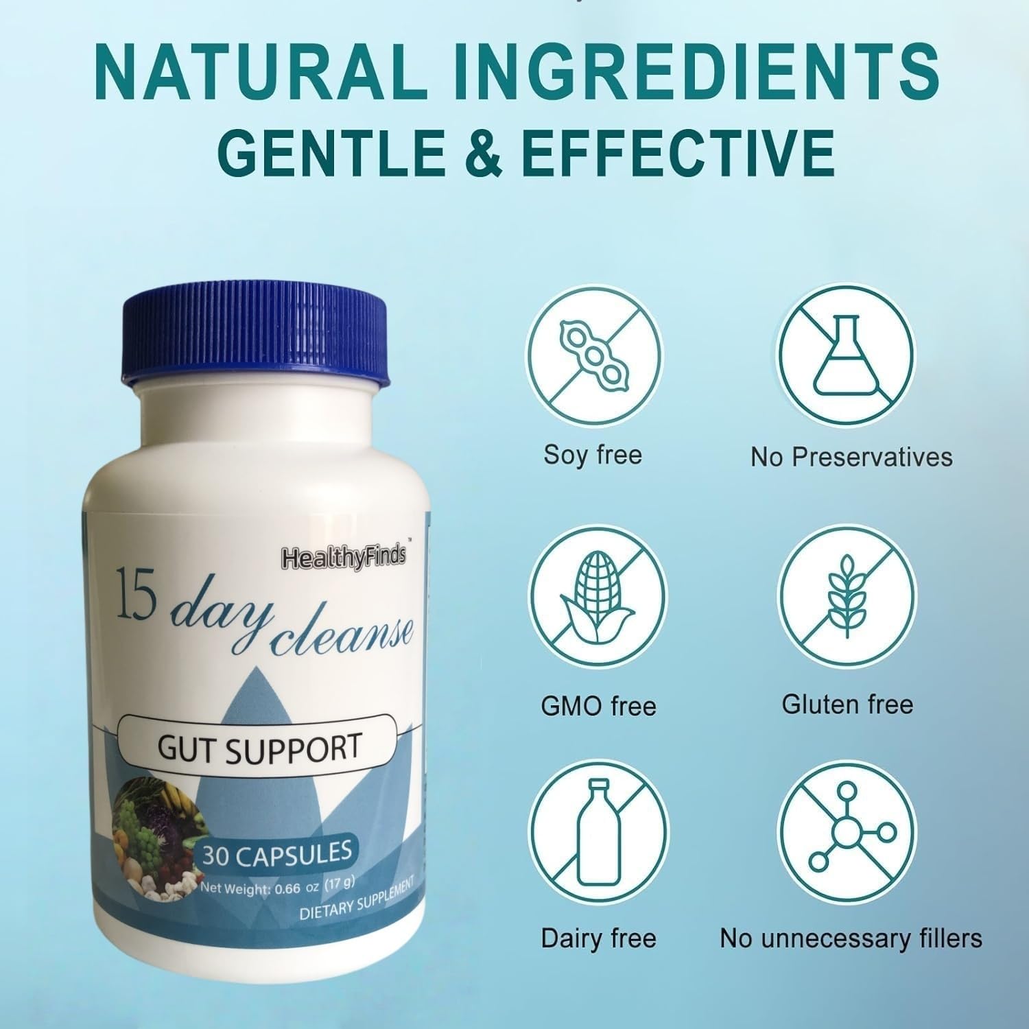 HealthyFinds Lactobacillus acidophilus probiotic support for digestion and nutrient absorption