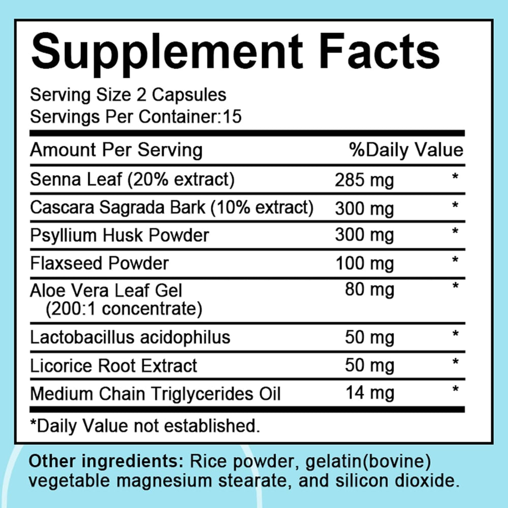 HealthyFinds senna cascara blend natural herbal mix for a gentle detox experience