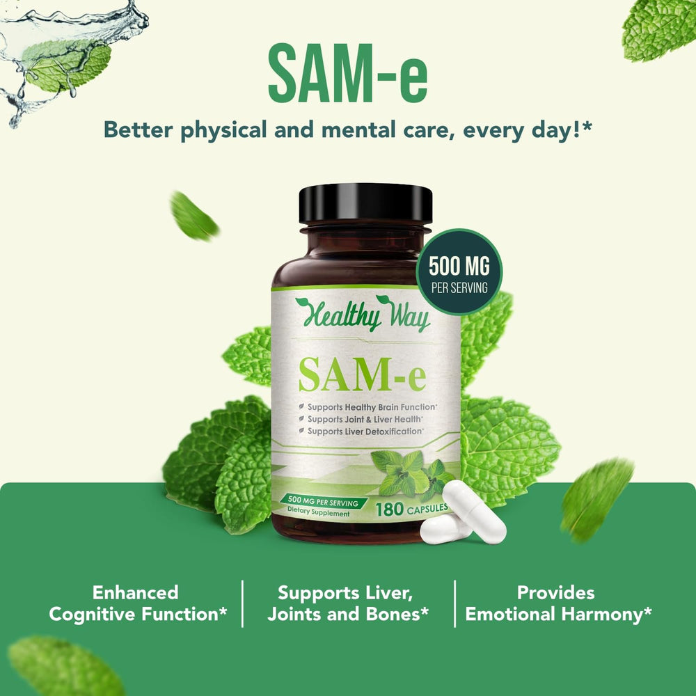 Supplement facts panel for HealthyWayRx SAM-e