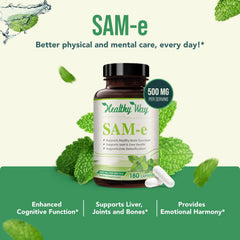 Supplement facts panel for HealthyWayRx SAM-e