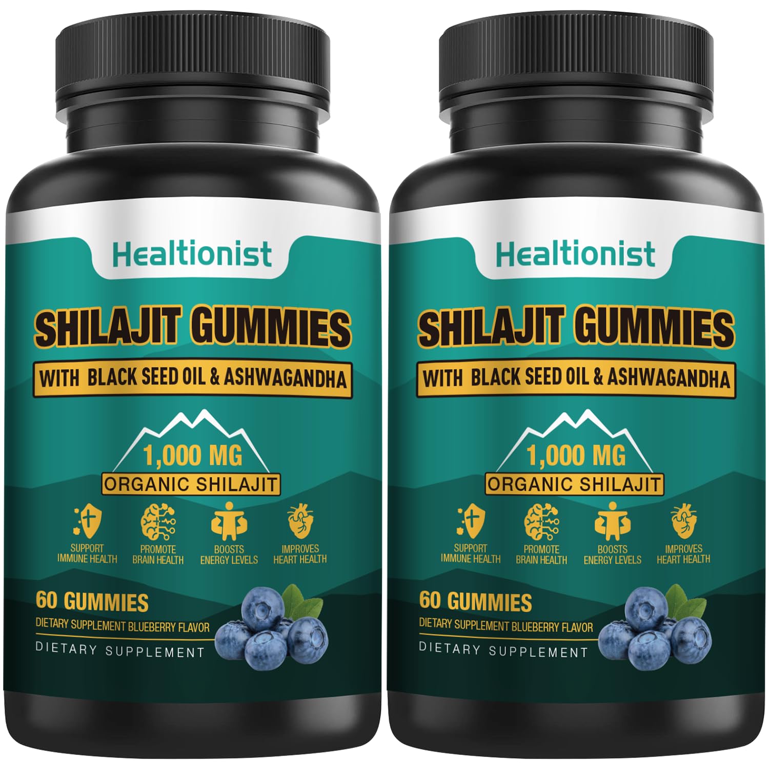 Healtionist Shilajit Gummies 2-pack front hero image