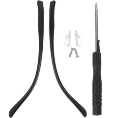 Healvian black TR90 eyeglasses arm replacement from front view