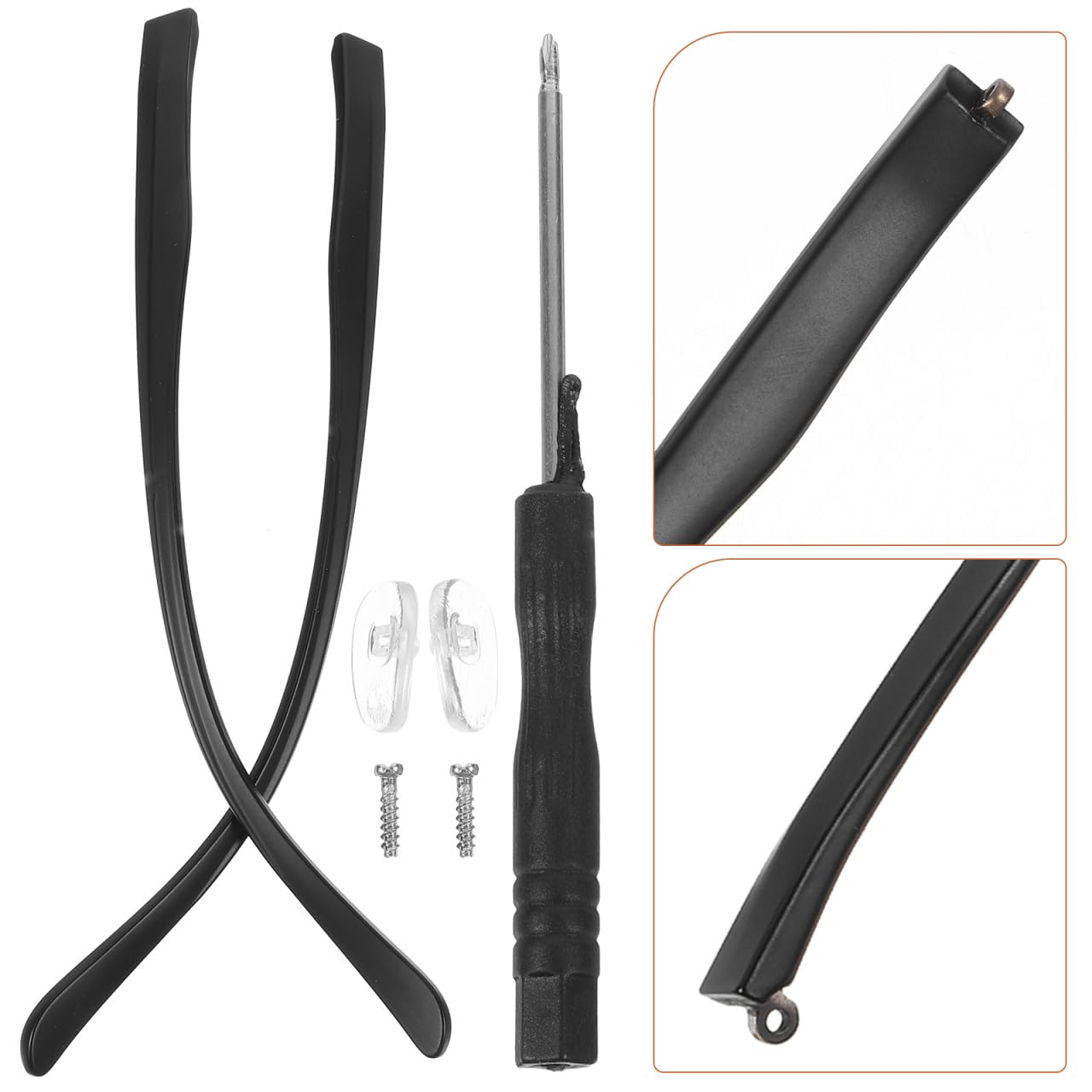 Installation of eyeglasses arm replacement
