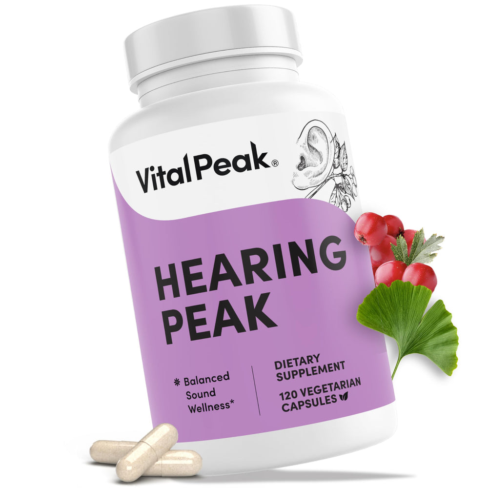 Hearing Peak bottle with 120 capsules