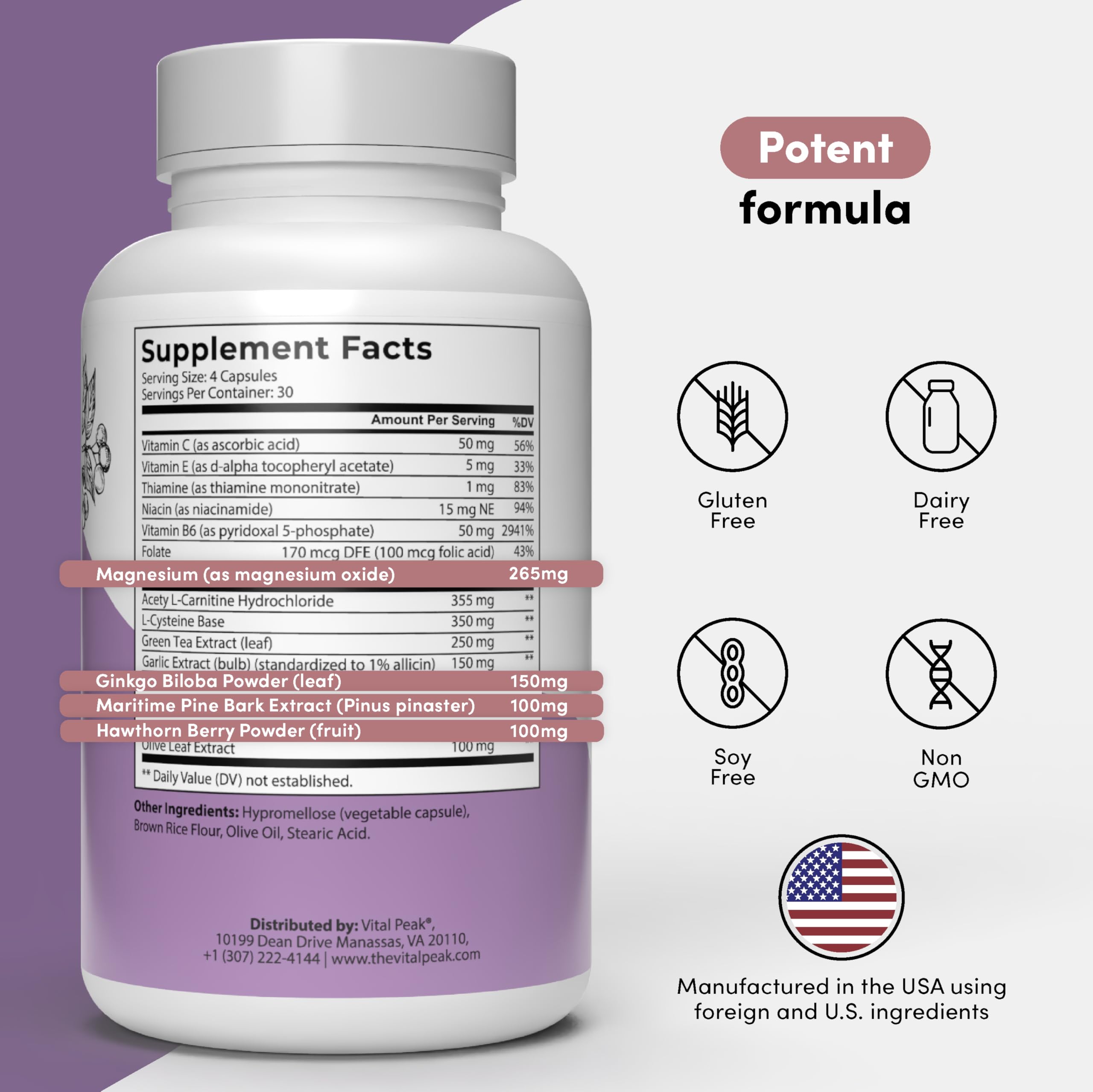 Hearing Peak product packaging and label