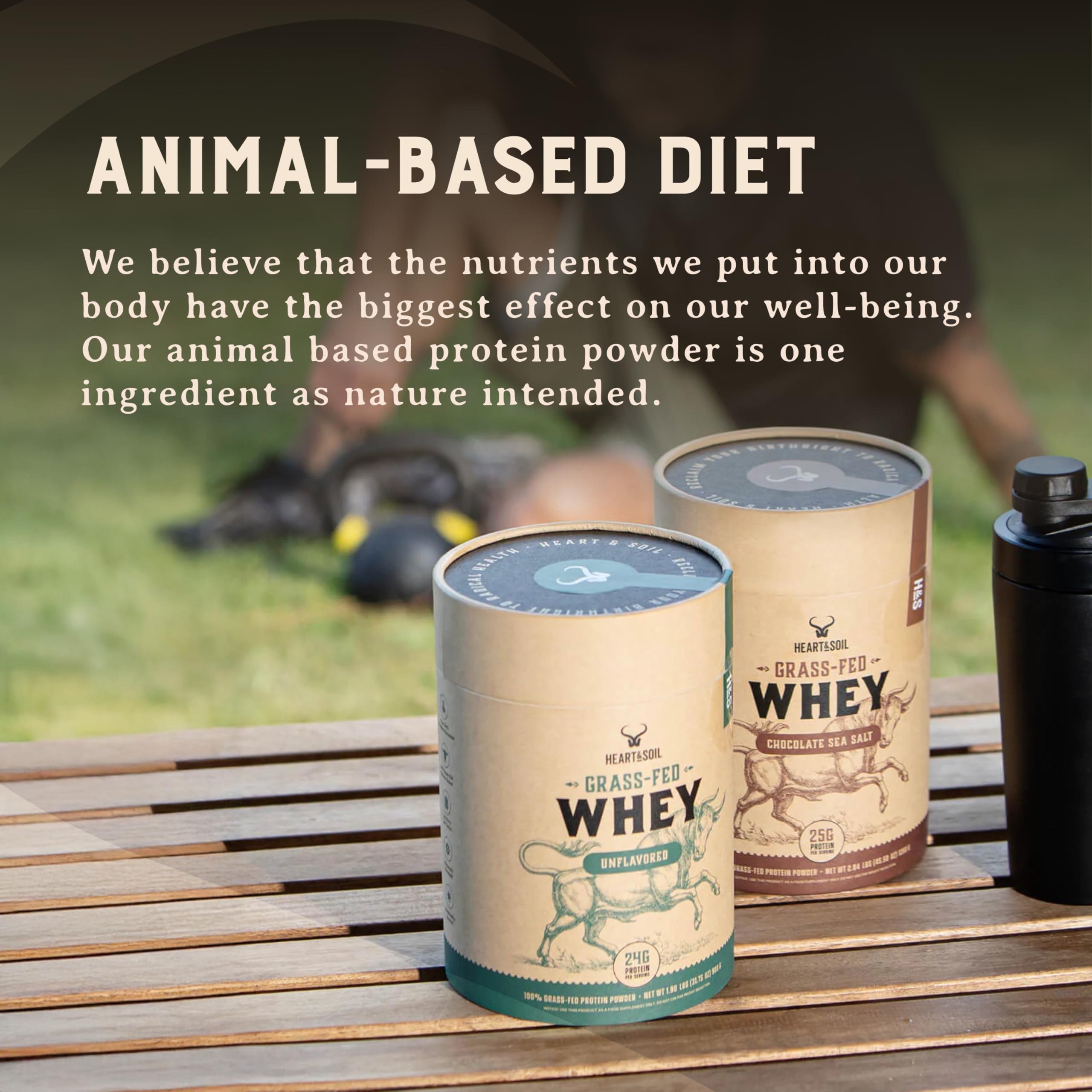 HEART & SOIL whey concentrate unflavored powder post-workout drink is convenient and satisfying.