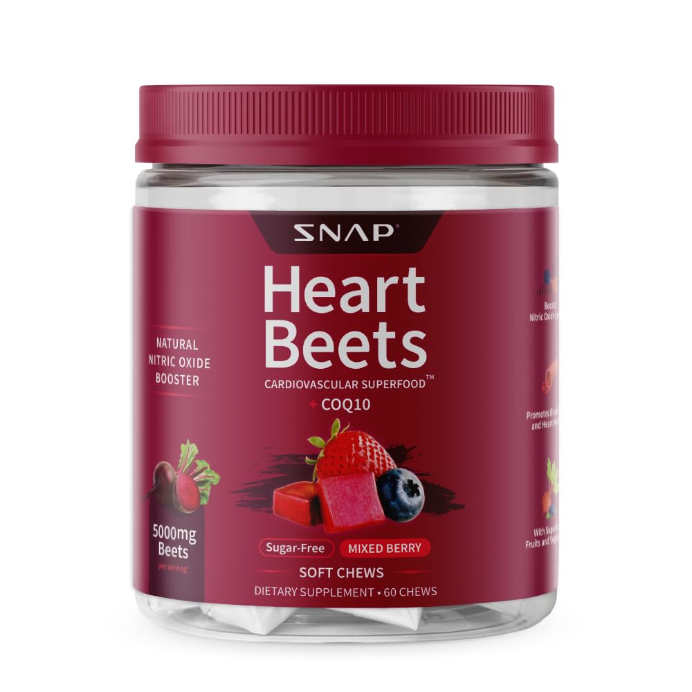 Snap Supplements Heart Beets Soft Chews bottle