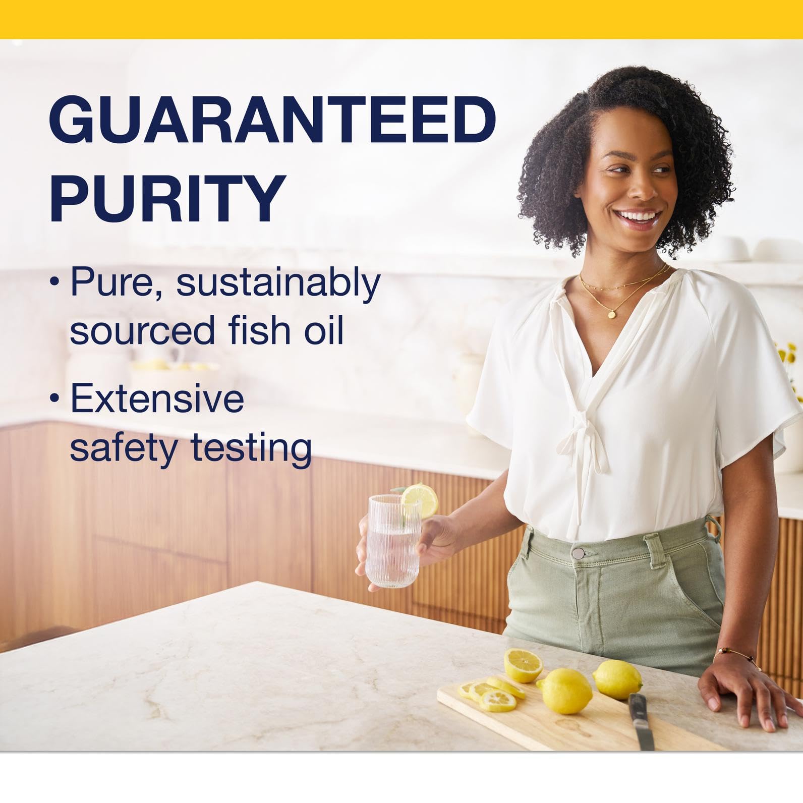 Graphic highlighting heart health benefits of omega-3