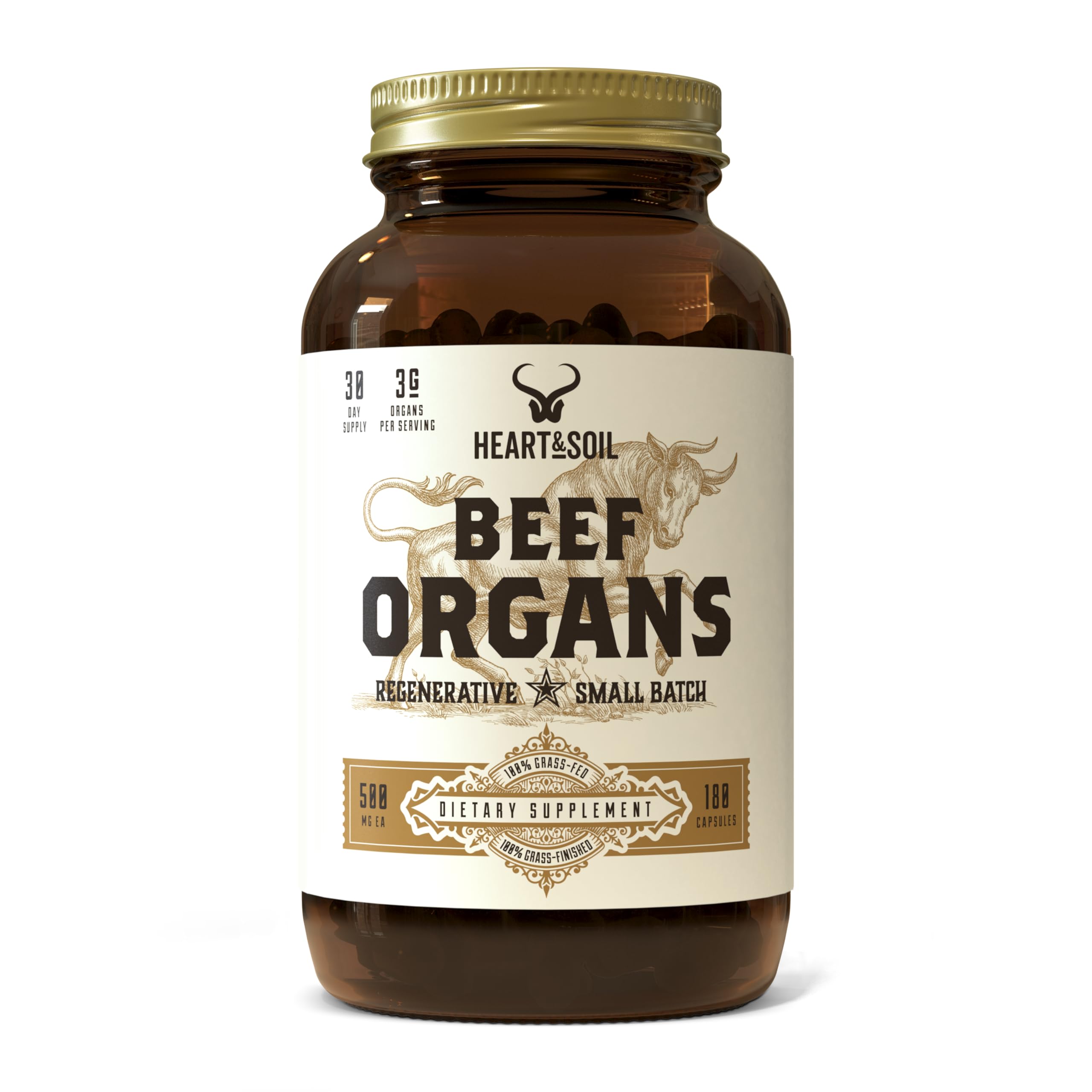 Hero product image for HEART & SOIL beef organ supplement