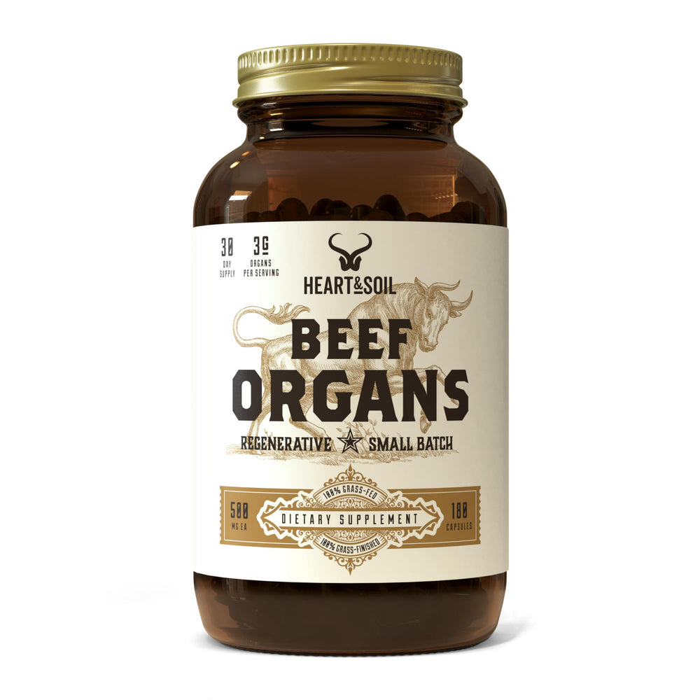Hero product image for HEART & SOIL beef organ supplement