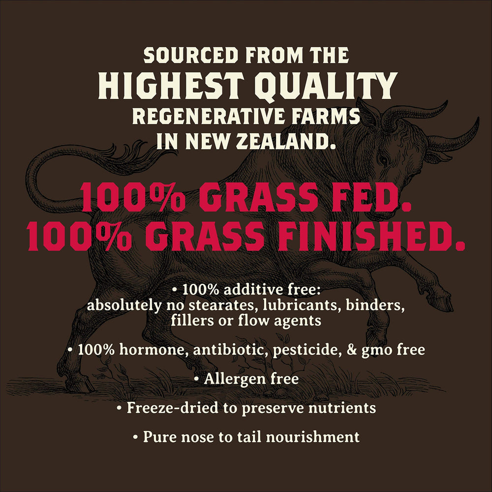 Graphic highlighting nutrients and joint support from Heart & Soil Bone Matrix